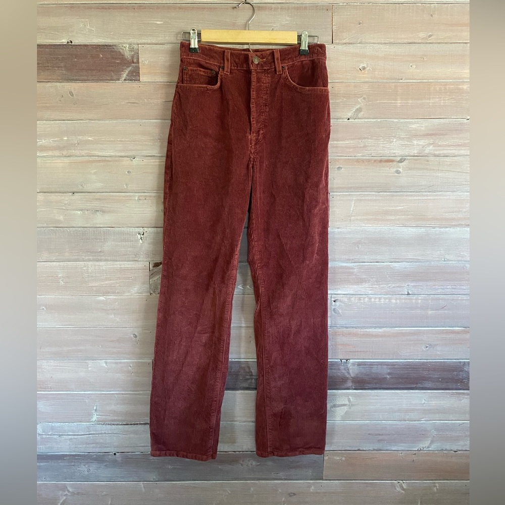 Imogene + Willie burgundy corduroy Amelia pants size 27